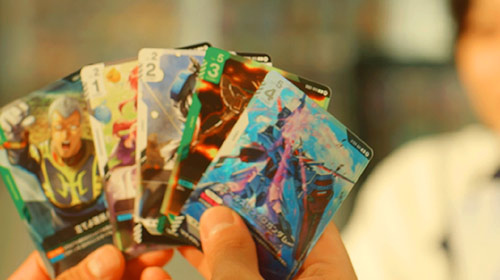 Try out playing the GUNDAM Card Game at select game stores.